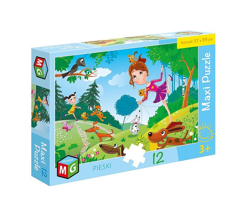 Puzzle 12 maxi pieski