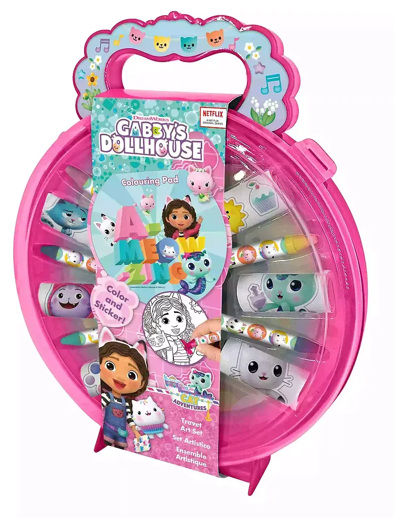 Zestaw artystyczny podróżny gabby's dollhouse