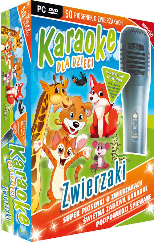 Karaoke dla dzieci Zwierzaki z mikrofonem (PC-DVD)