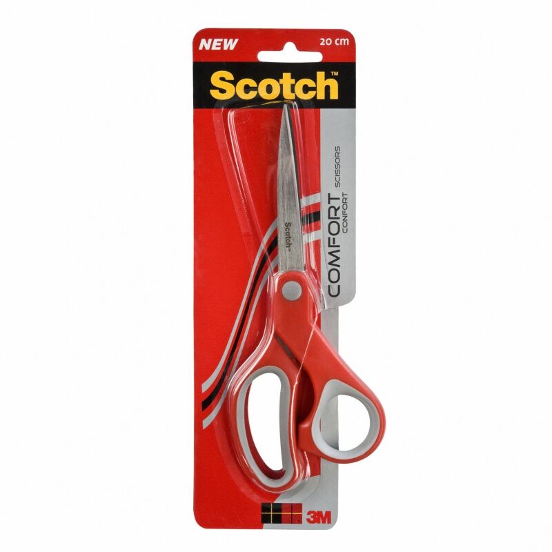 Nożyczki biurowe Scotch Comfort czerwone 20cm