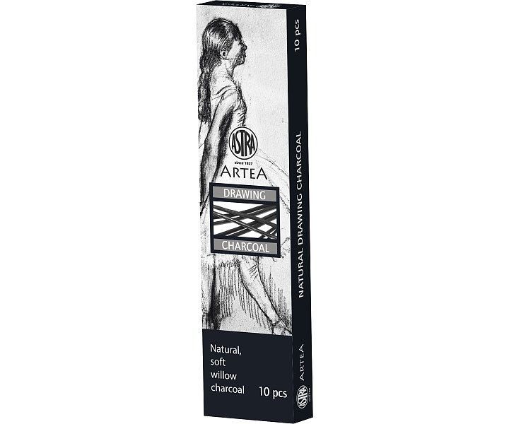 Węgiel naturalny rysunkowy 3-6 mm, Astra Artea 10 sztuk