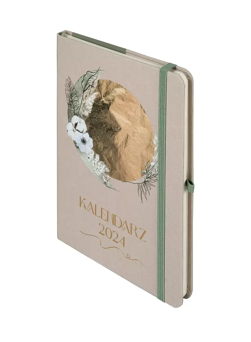 Kalendarz 2024 botanical złoty księżyc a5 dns