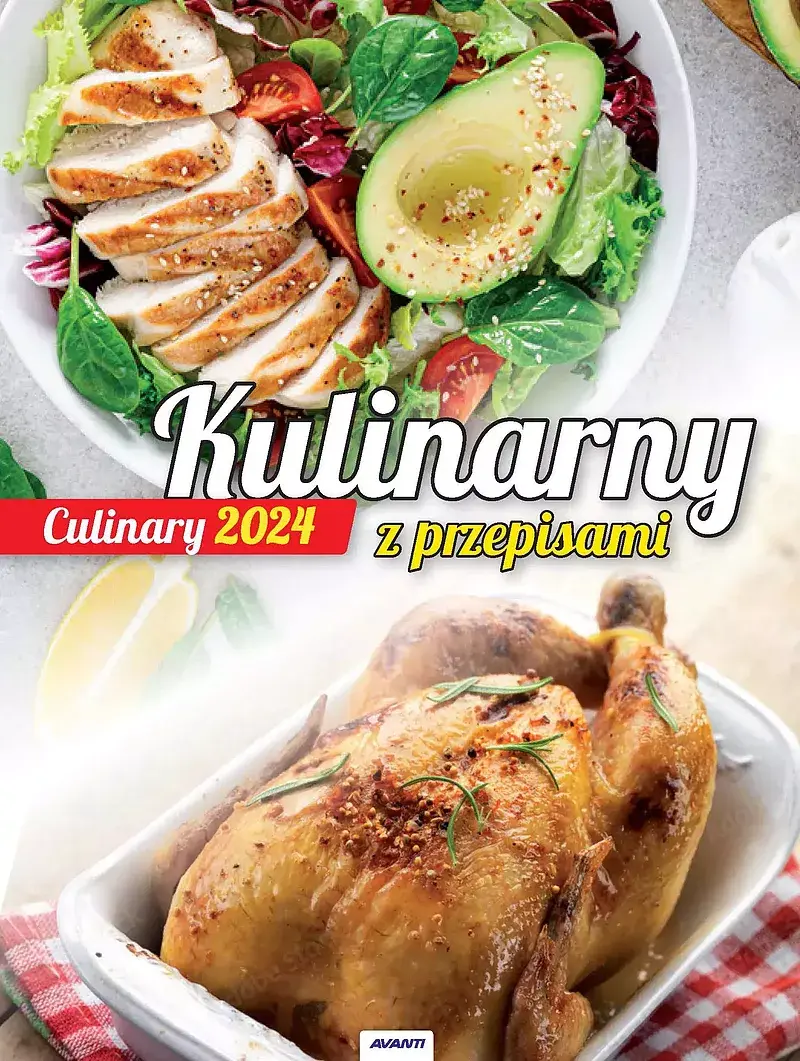 Kalendarz 2024 kulinarny ścienny mały z przepisami ksm2