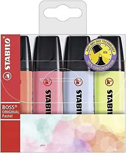 Zakreślacz stabilo boss original pastel 4 kolory