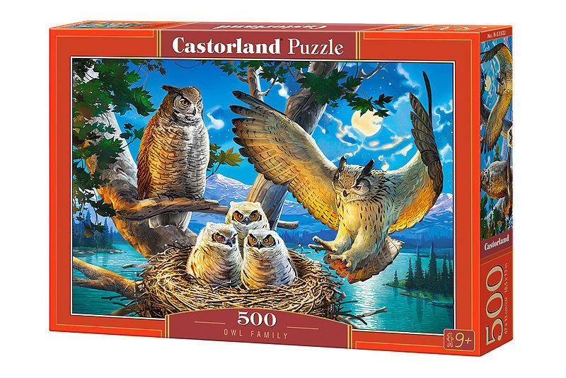 Puzzle 500 Owl Family