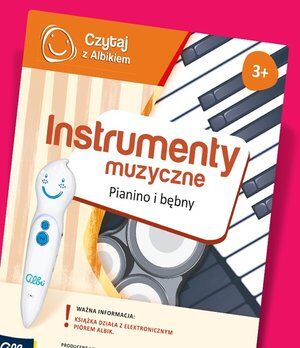 Czytaj z Albikiem. Instrumenty muzyczne - pianino i bębenki