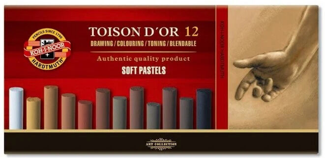 Pastele suche Toison D`Or 8522, 12 sztuk - brązowe (148598)
