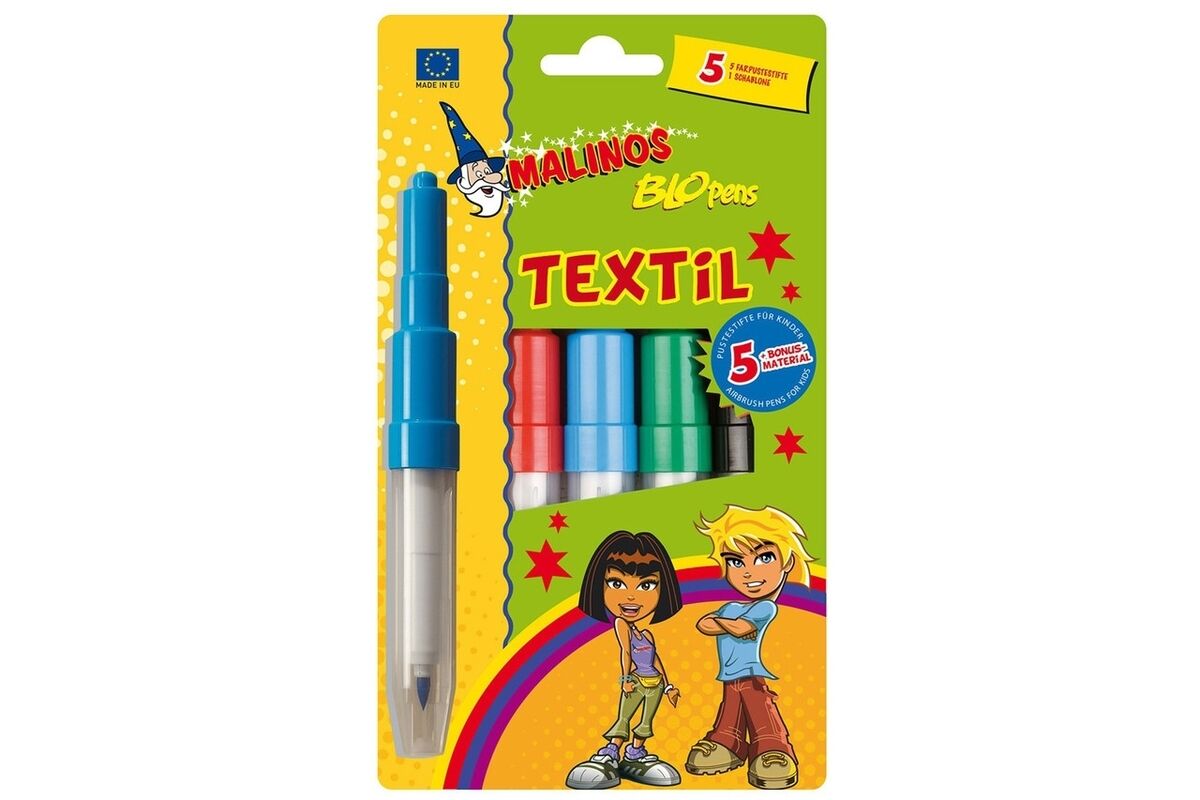 Malinos: BLOpens Textile 1539, 5 kolorów + 1 szablon