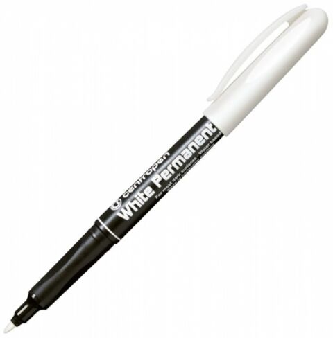 Cienki marker White Permanent, biały