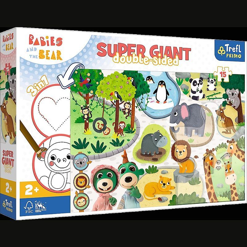 Puzzle 15 super giant bobaski w zoo 42000