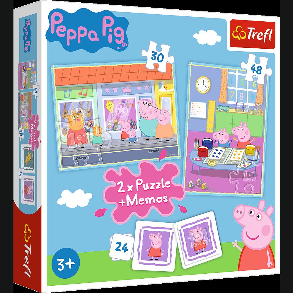 Puzzle 2w1 memos Dzień Peppy 90600