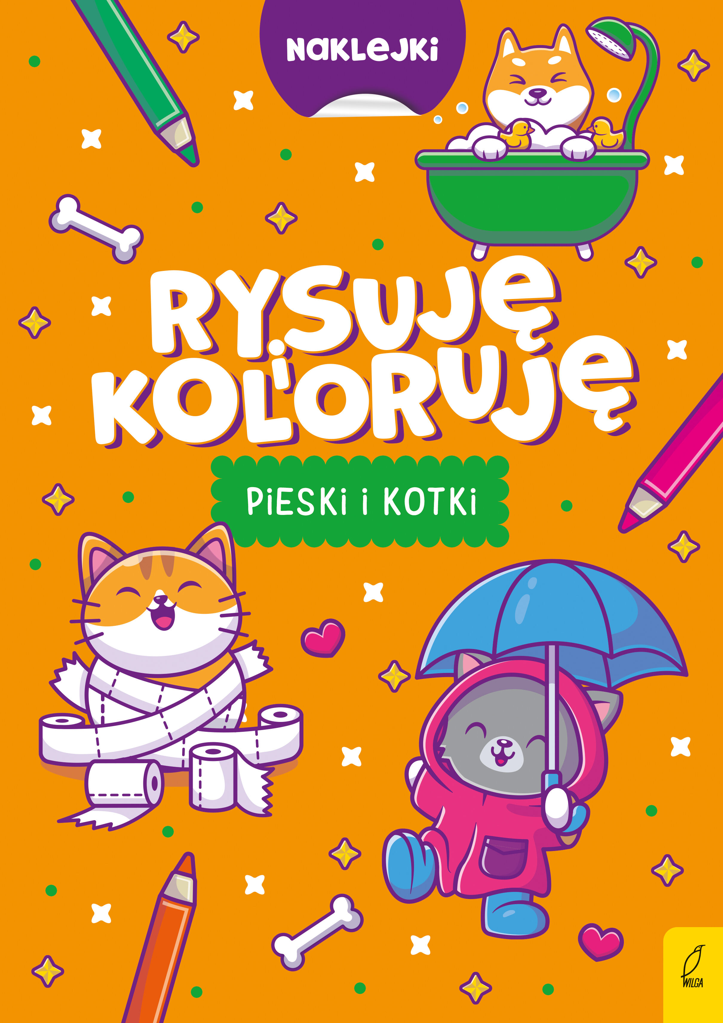 Rysuję i koloruję. Pieski i kotki