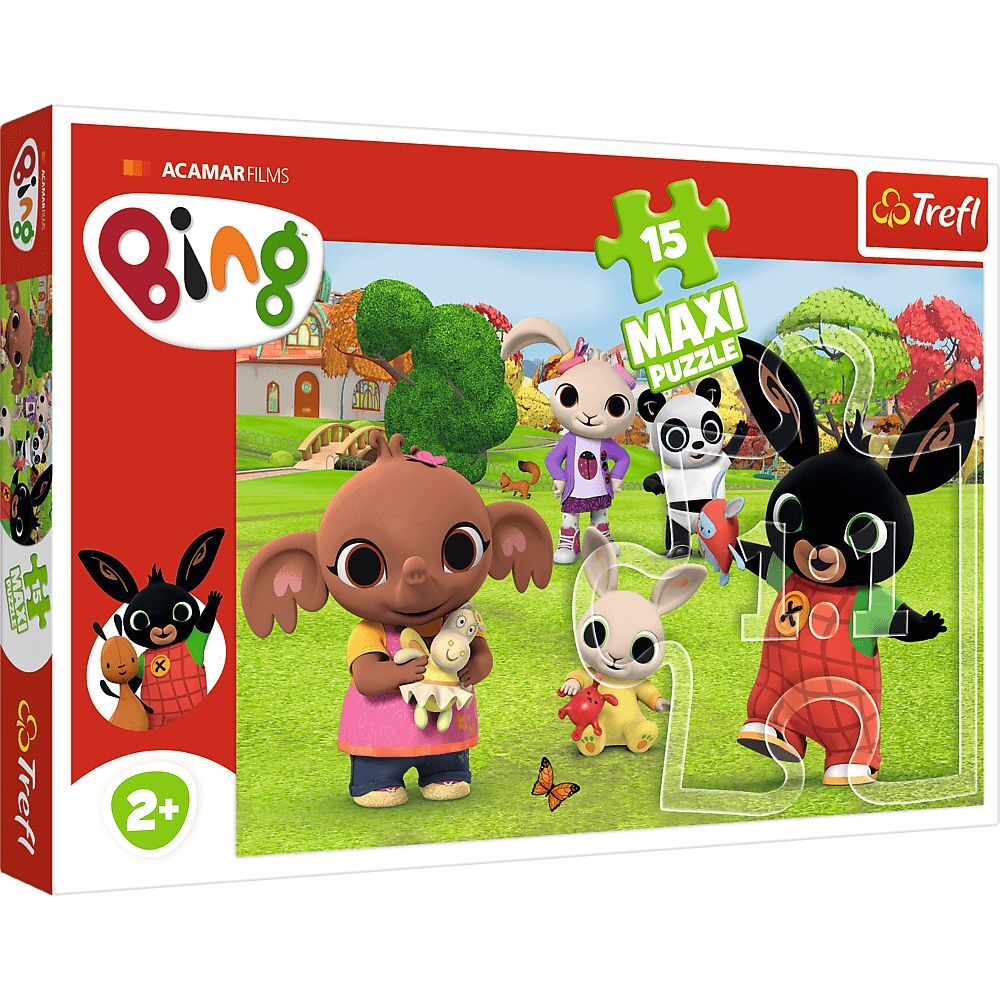 Puzzle 15 maxi Bing z przyjaciółmi 14335