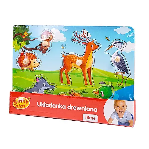 Układanka drewniana las uchwyty