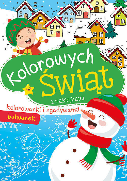 Kolorowych Świąt Bałwanek z naklejkami
