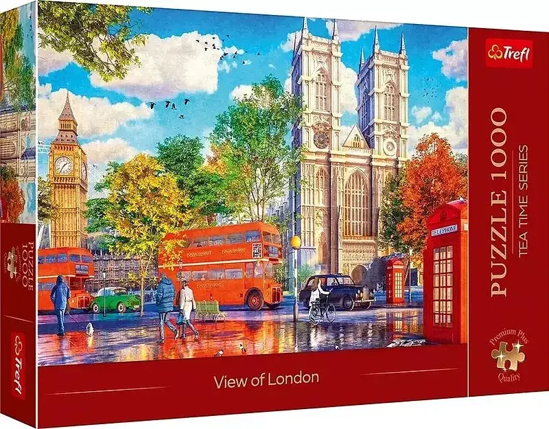 Puzzle Premium Plus Quality Tea Time: Widok na Londyn 1000