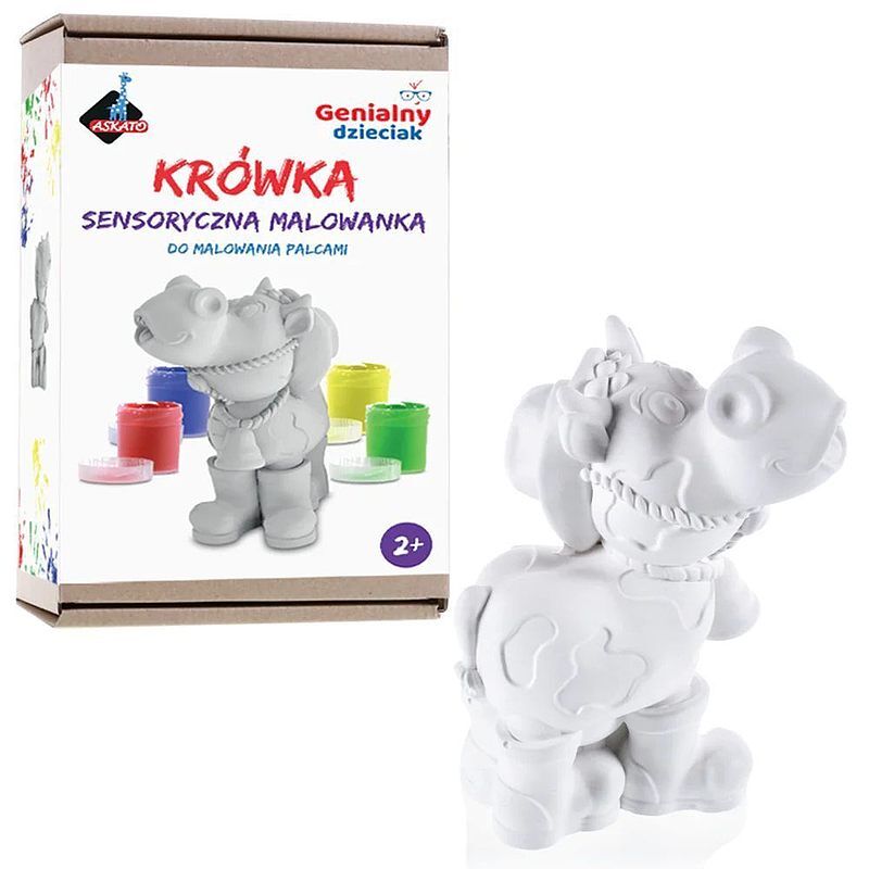 Sensoryczna malowanka Krówka do malowania palcami