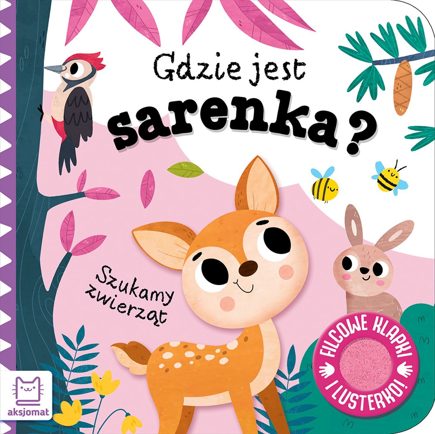 Szukamy zwierząt. Gdzie jest sarenka? Filcowe klapki i lusterko
