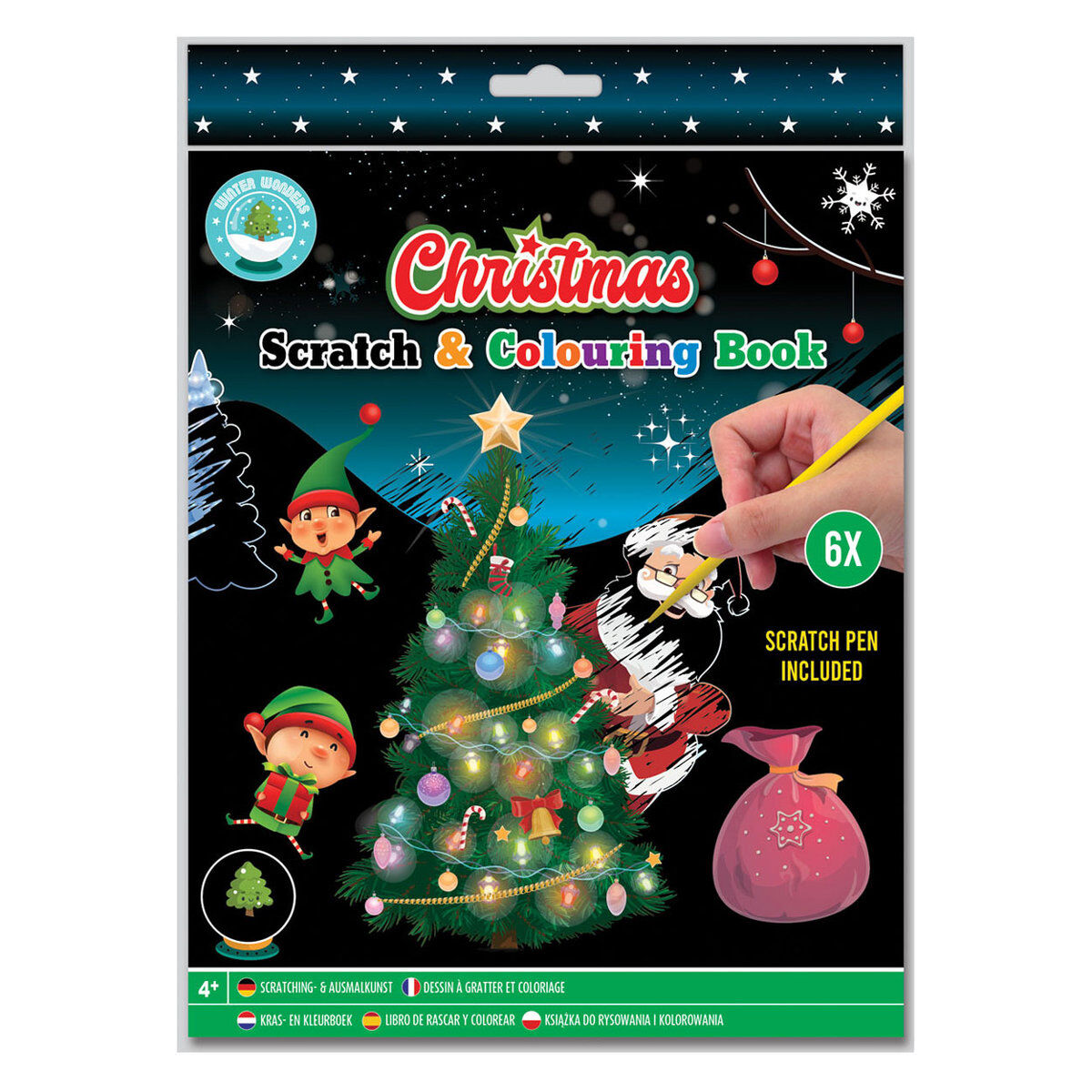 Zdrapywanka kolrowanka Christmas 6 arkuszy