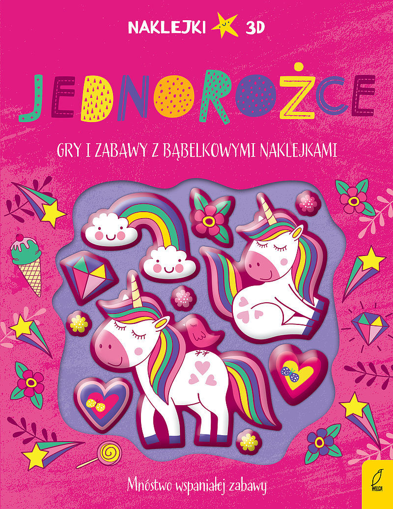 Wypukłe naklejki. Jednorożce