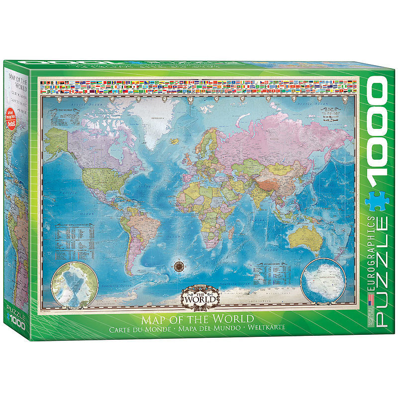 Puzzle 1000 mapa świata 6000-0557