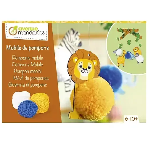 Zestaw kreatywny pompony zwierzęta sawany