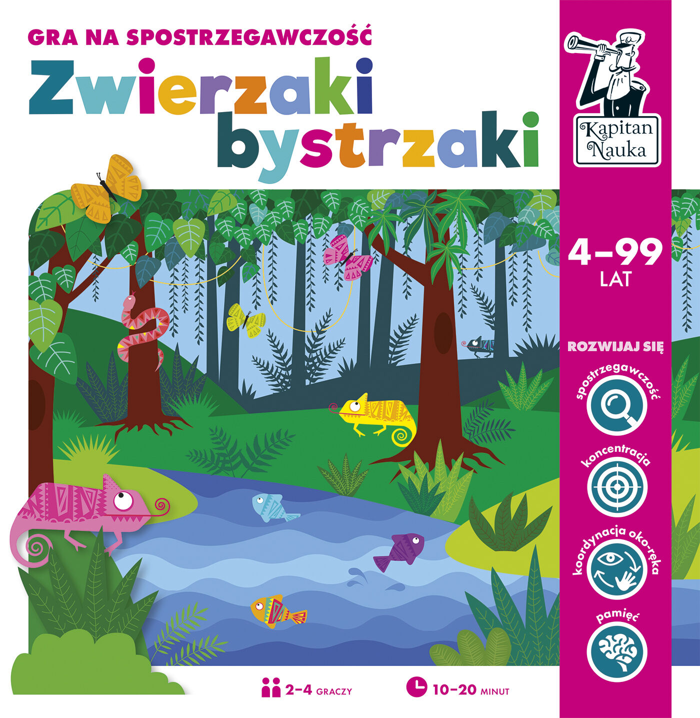 Zwierzaki bystrzaki. Gra na spostrzegawczość. Kapitan Nauka