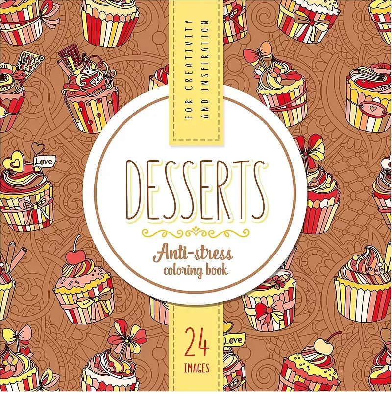 Kolorowanka antystresowa 200x200 12 kartek br desserts