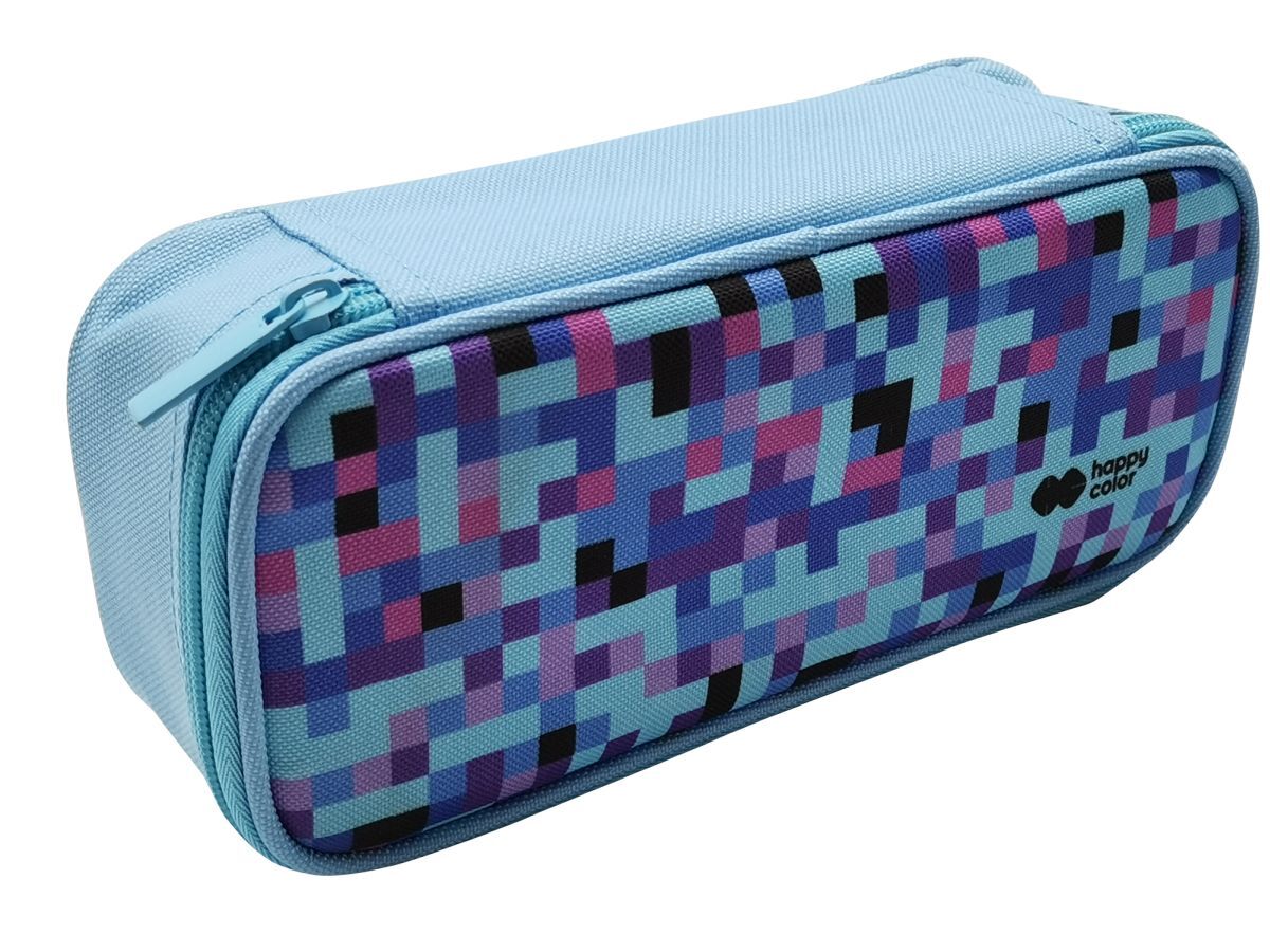 Piórnik saszetka z zamkiem i klapką wewnętrzną PIXI blue Happy Color