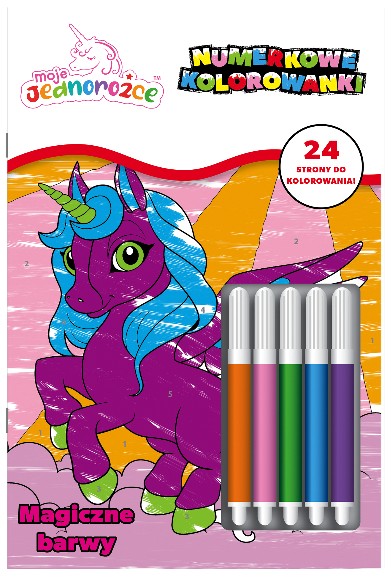 Moje Jednorożce Numerkowe kolorowanki cz. 2 Magiczne barwy