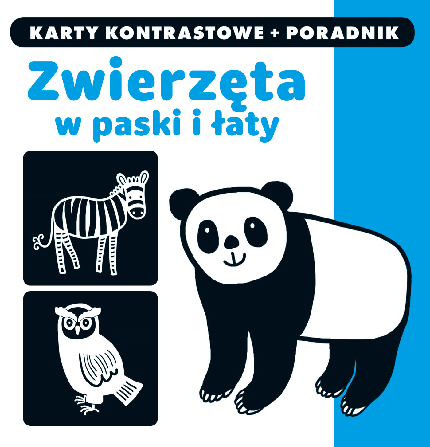Kapitan Nauka. Karty kontrastowe i poradnik. Zwierzęta w paski i łaty