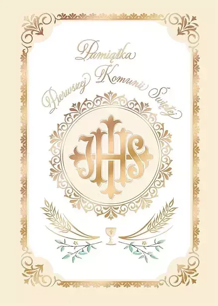 Karnet b6 komunia ornament