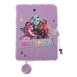 Pamiętnik a5 włochacz z kłódką 3d monster high
