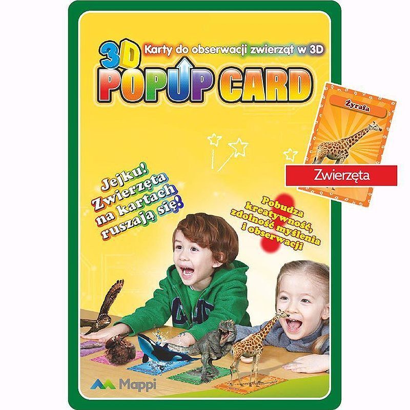 Karty Popup 3D zwierzęta