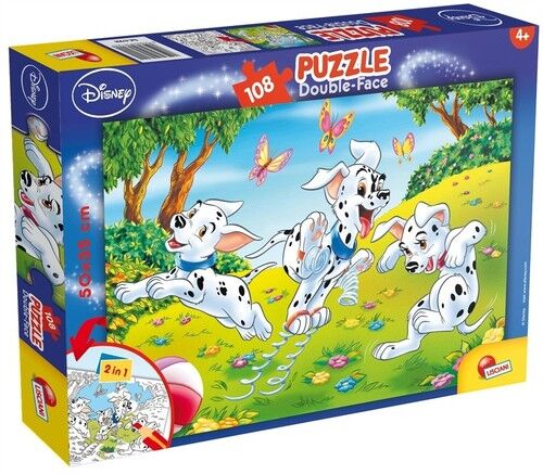Puzzle dwustronne plus 101 Dalmatyńczyków 108
