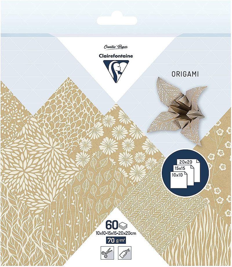 Papier origami wzory kwiatowe 3 formaty 60 arkuszy