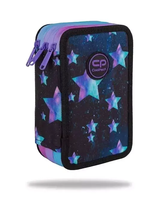 Piórnik potrójny z wyposażeniem coolpack  jumper 3 star night
