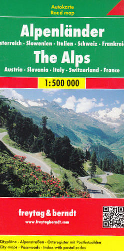 Alpy austria słowenia włochy szwajcaria francja mapa 1:500 000 freytag berndt