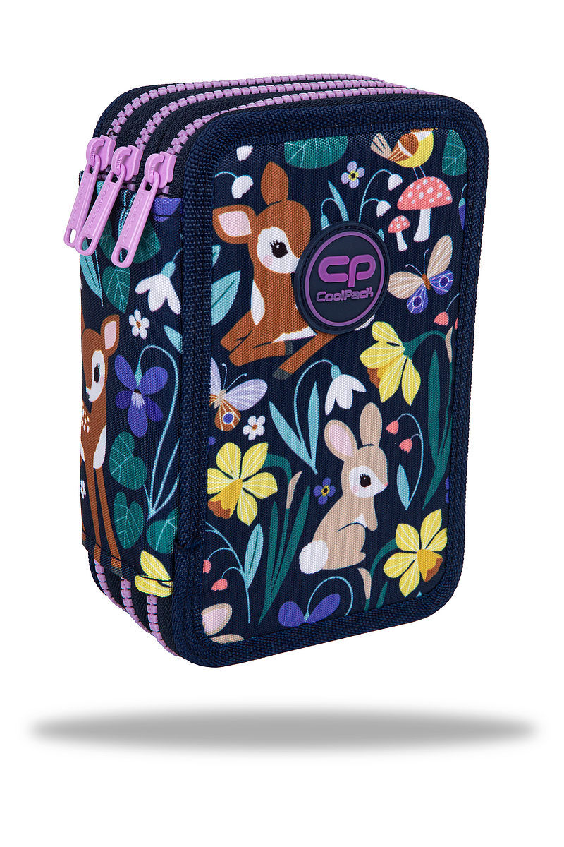 Piórnik 3-komorowy z wyposażeniem coolpack jumper 3 oh my deer