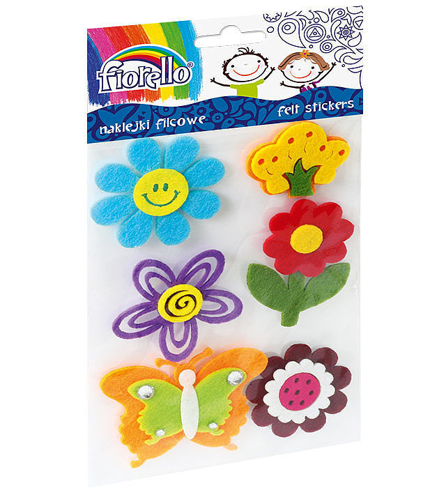 Naklejki filcowe kwiaty motyl fiorello gr-np332