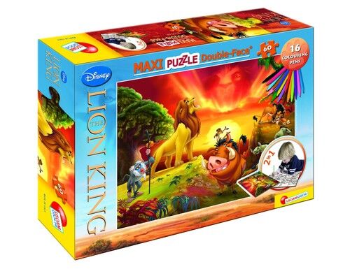 Puzzle dwustronne Maxi 60 Król Lew