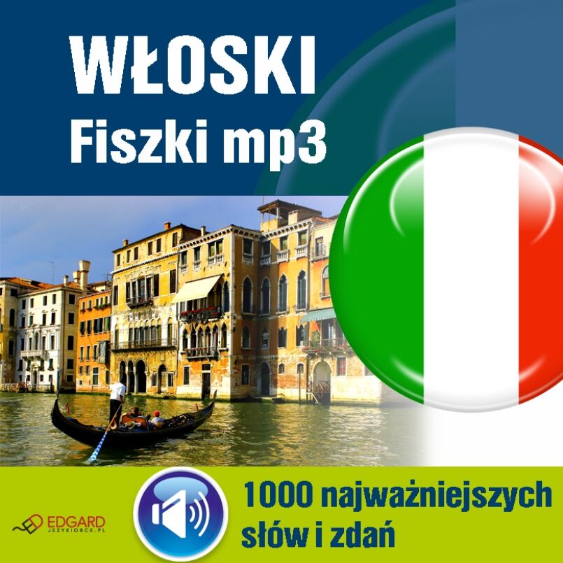 Włoski Fiszki mp3 1000 najważniejszych słów i zdań (audiobook MP3)