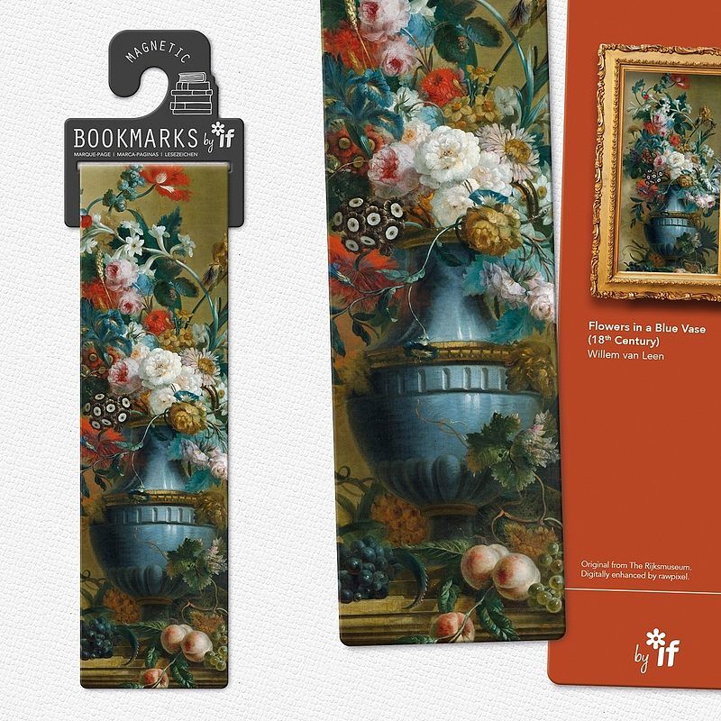 Zakładka classics magnetyczna kwiaty w niebieskiej wazie 15102 if