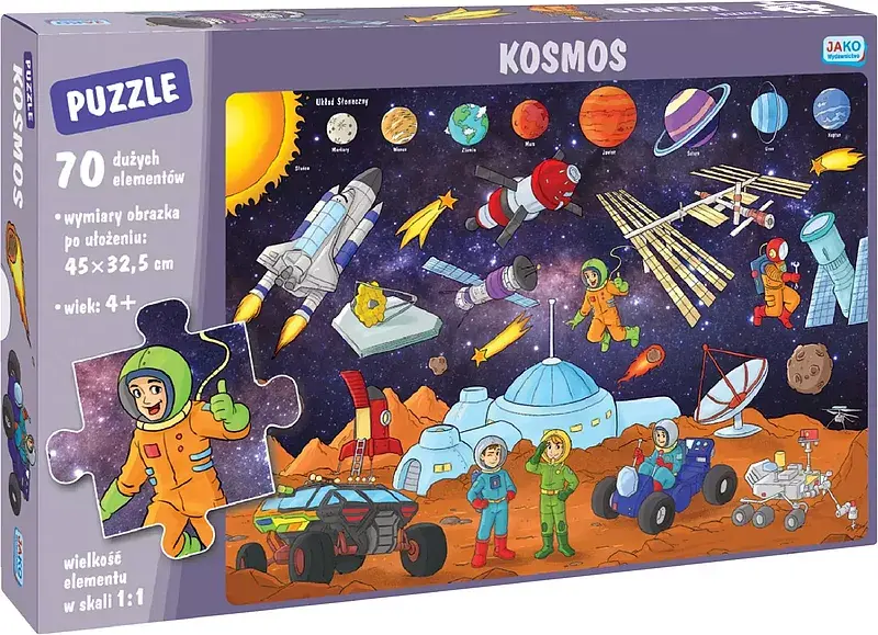 Puzzle 70 elementów Kosmos