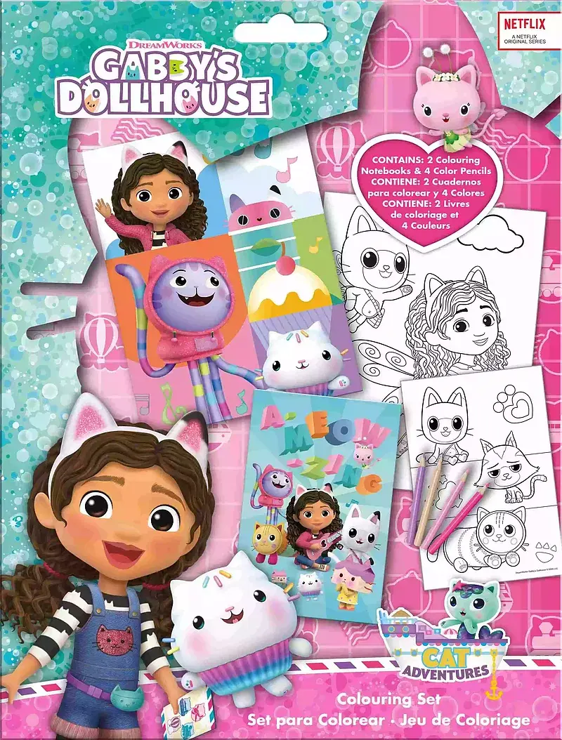 Zestaw do kolorowania z naklejkami gabby's dollhouse gd00083