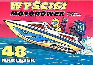 Wyścigi motorówek. Koloruj i naklejaj