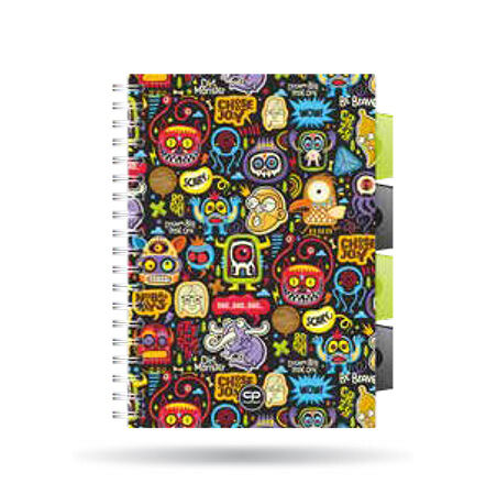 Kołozeszyt A5 100k kratka PP Coolpack scary stickers