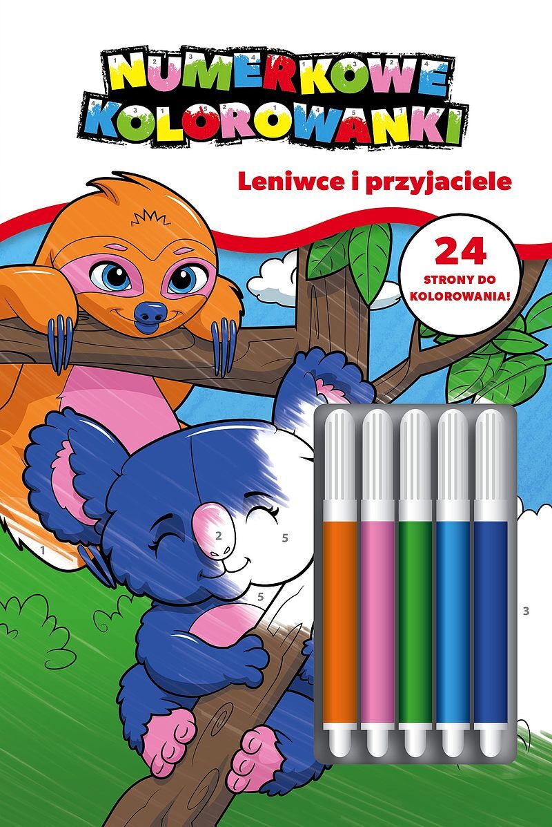 Koala. Numerkowe kolorowanki. Leniwce i przyjaciele