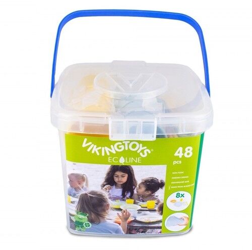 Viking Toys Ecoline Wiaderko z naczyniami 48 elementów