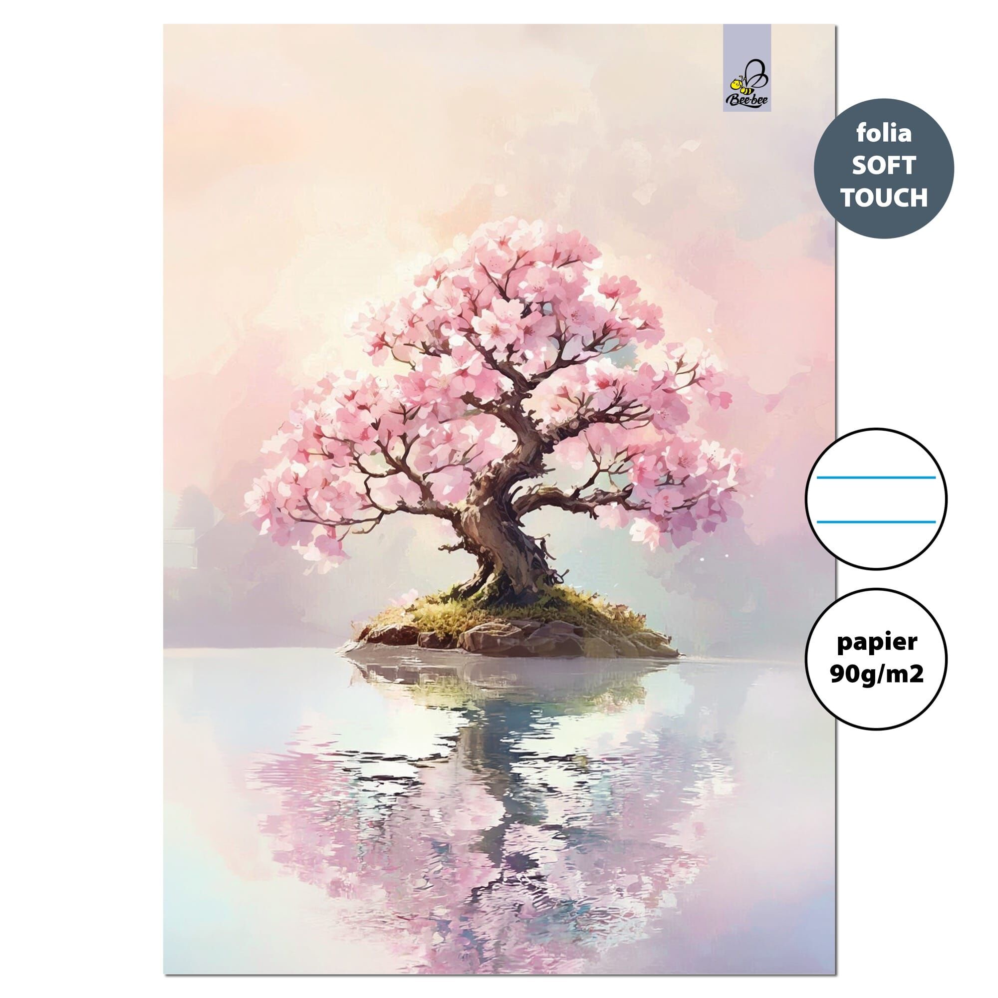 Zeszyt A4 32k.w linie Sakura 90g